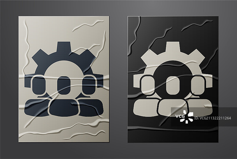 白色项目团队底座图标，褶皱背景图片素材