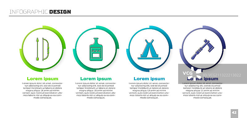 箭袋中的弓箭与威士忌酒瓶图片素材