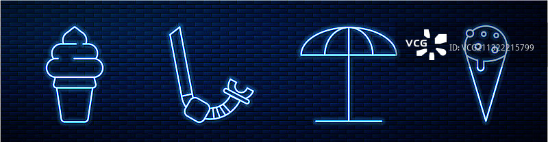 沙滩防晒伞套装图片素材