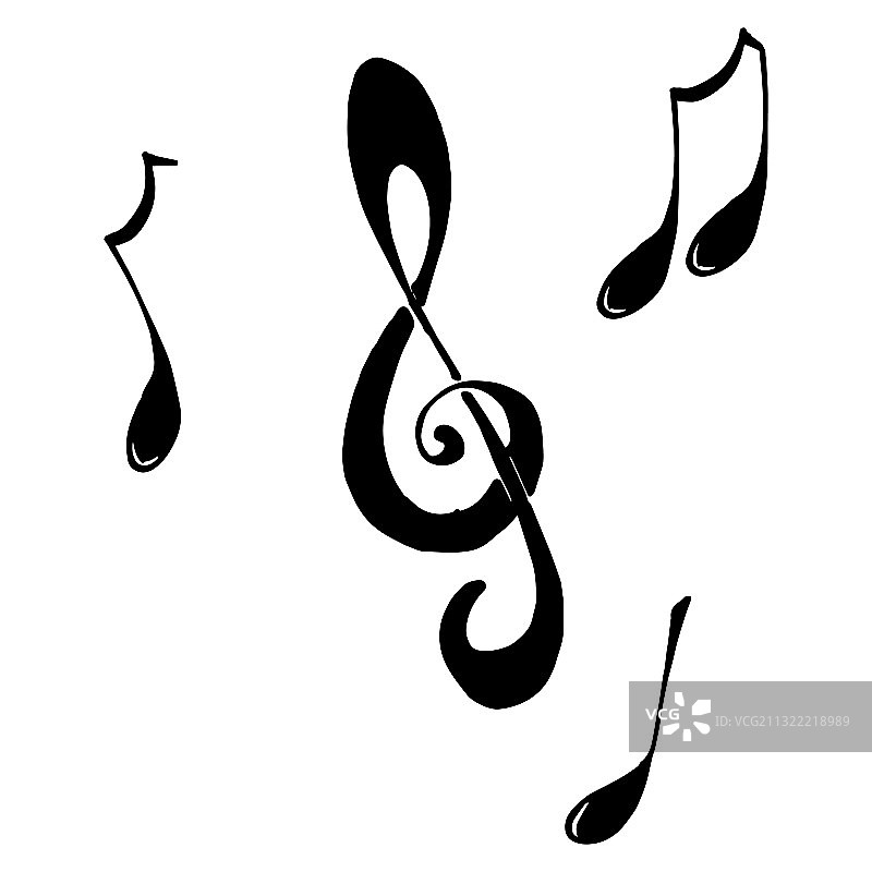 音符速写音乐符号图片素材