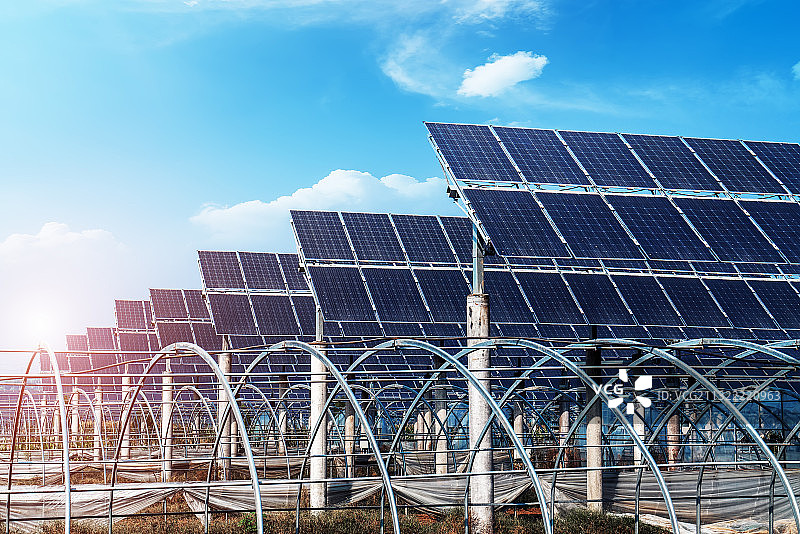 户外太阳能光伏发电站图片素材