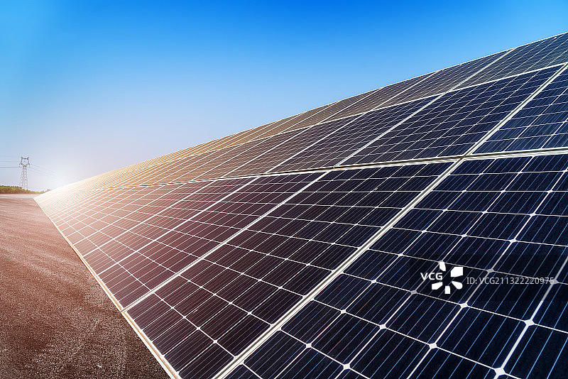 户外太阳能光伏发电站图片素材