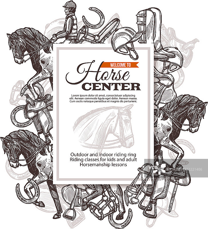 马术装备海报图片素材