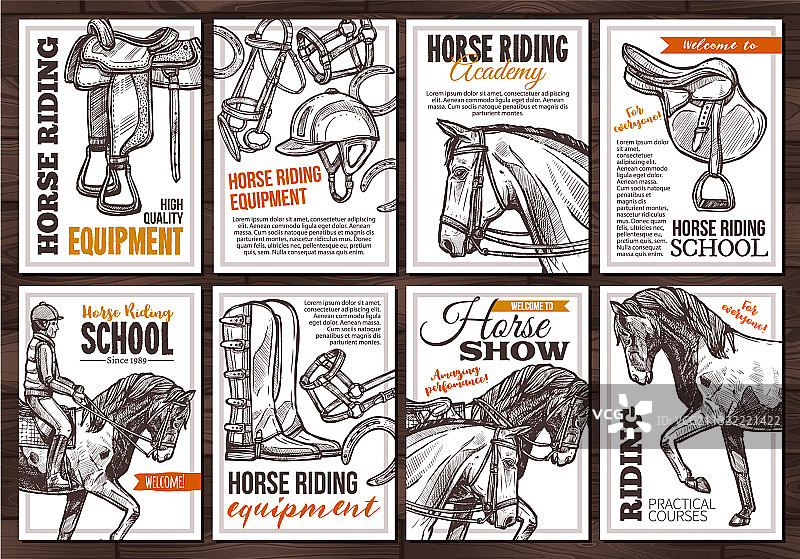 马术运动海报及装备图片素材