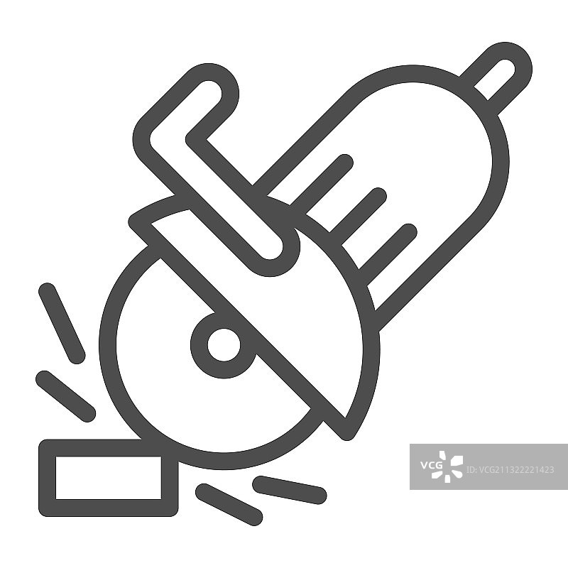 家装电锯线条图标图片素材