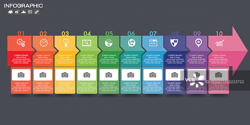 彩色设计时间轴信息图表图片素材