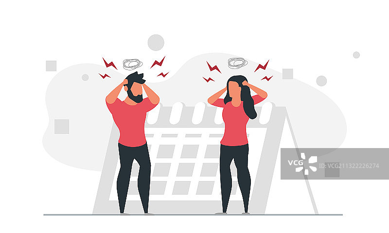 工作压力大的人们图片素材