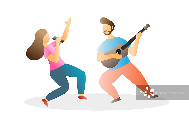 唱歌弹吉他图片素材