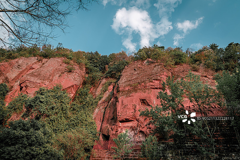 法华寺的夕阳晚照图片素材