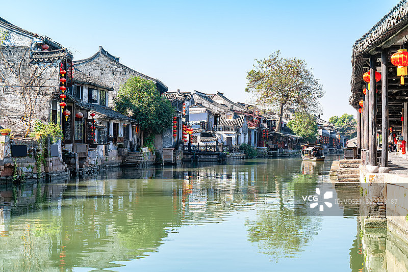 浙江西塘古镇风光图片素材