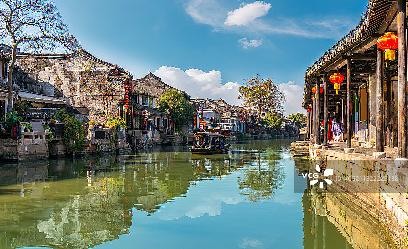 浙江西塘古镇风光图片素材