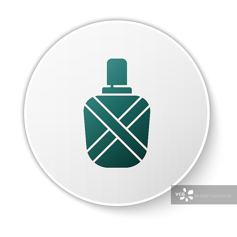 白色背景上的绿色水壶图标图片素材