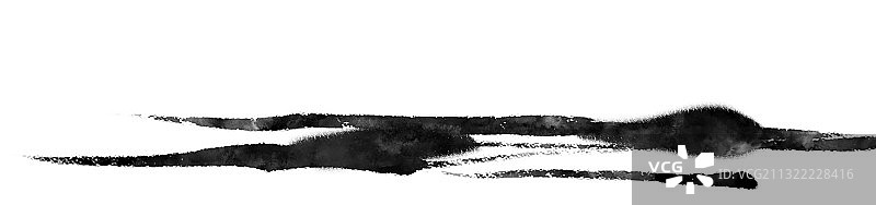 手绘抽象写意泼墨山水画背景图片素材