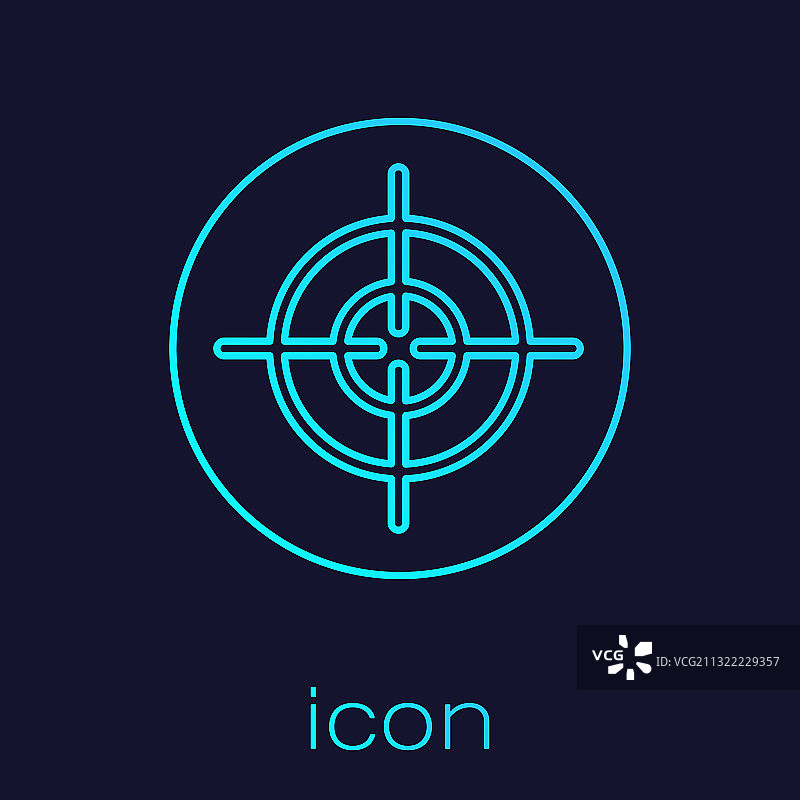 绿松石色运动靶标图标图片素材