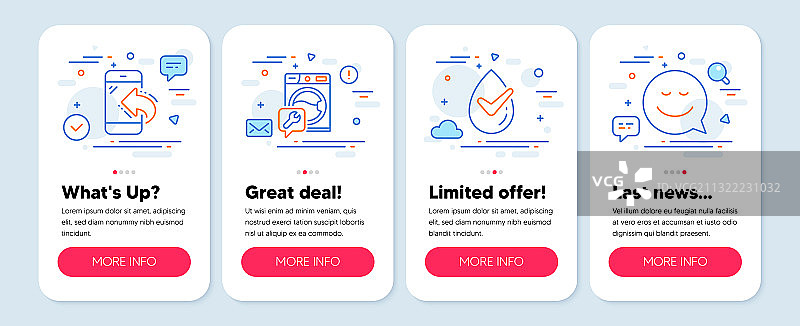 包含洗衣机等元素的商务图标图片素材