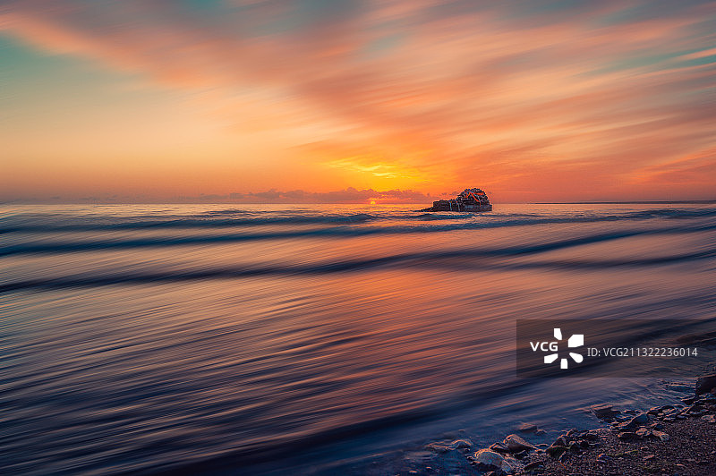 青海湖日出图片素材