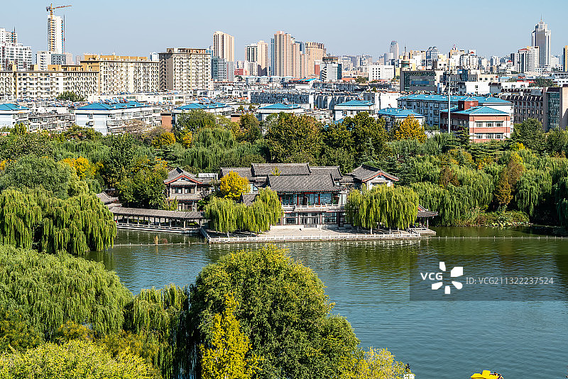 聊城东昌湖图片素材
