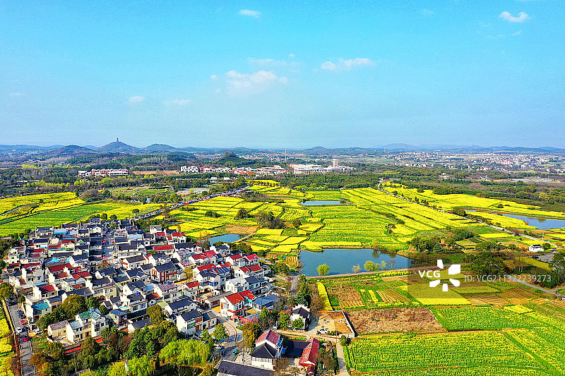春季中国江苏南京高淳桠溪国际慢城的田园风光图片素材