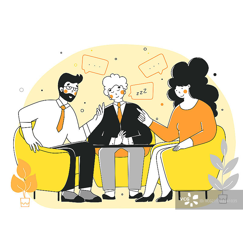 商务谈判扁平人物图片素材