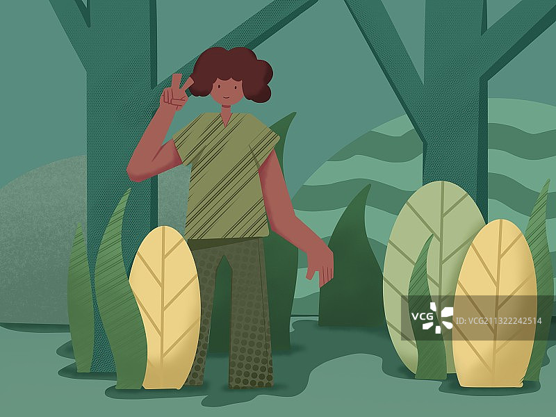 纹理平涂森林图片素材