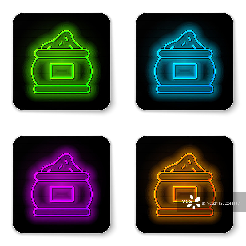 印度香料霓虹灯线条图片素材