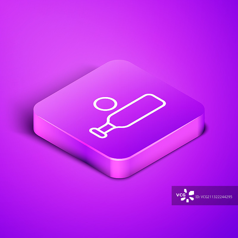 2.5D线条木制板球拍和球图标图片素材