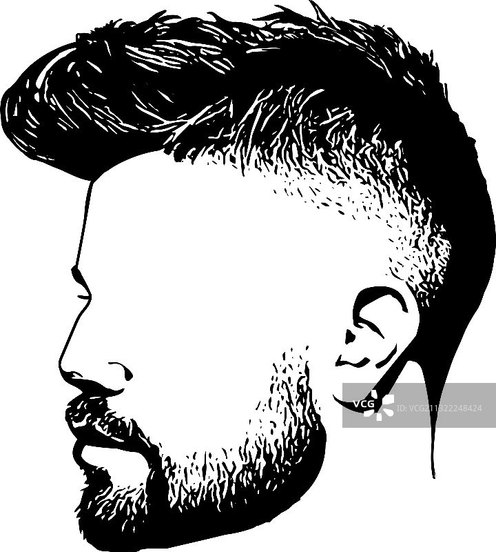 理发店男士时尚与logo模板图片素材