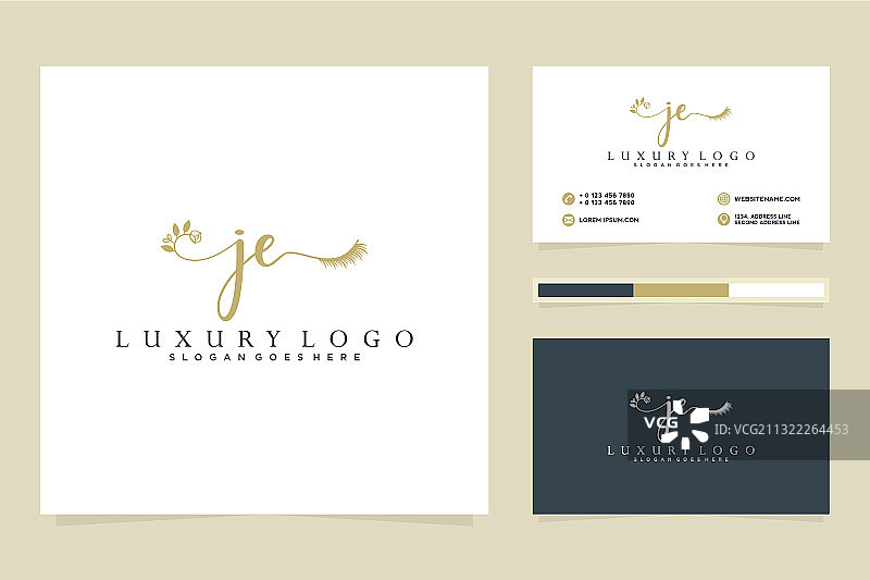 JE女性化标志和商业图片素材