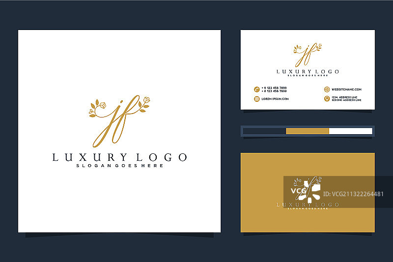 女性化JF字母logo合集与商业图片素材