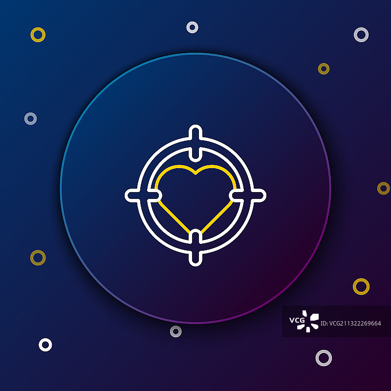 线心在中心飞镖目标瞄准图标图片素材