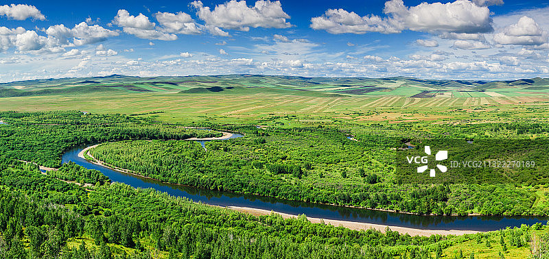 内蒙古呼伦贝尔根河湿地图片素材