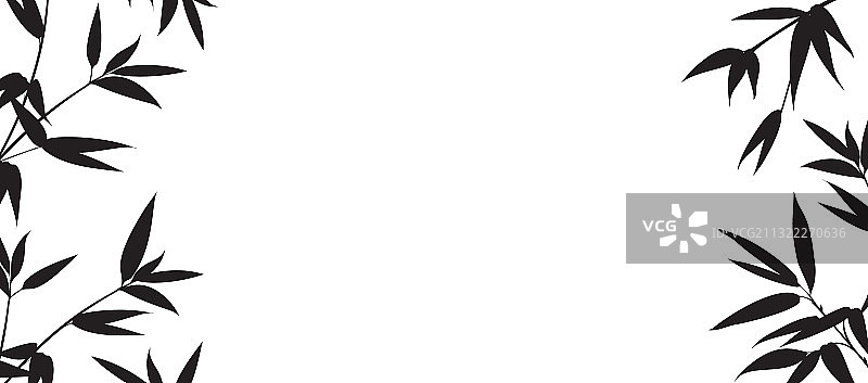 用于网站的手绘竹枝图片素材