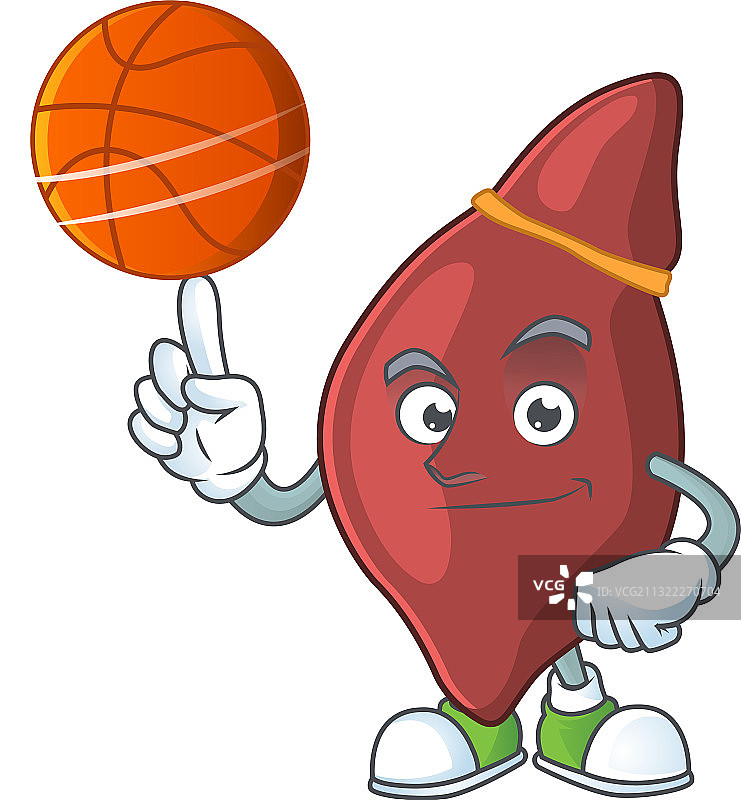 卡通风格的肝脏设计图片素材