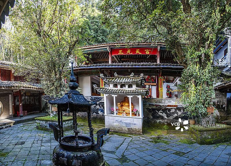 云南省腾冲市和顺古镇元龙阁图片素材