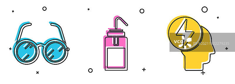 实验玻璃器皿与洗瓶套装图片素材