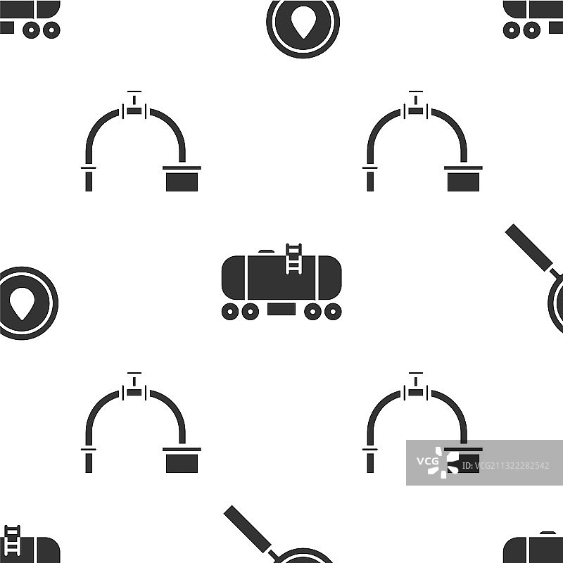石油铁路运输与工业元素图片素材