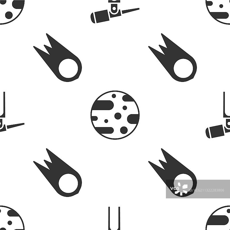 望远镜火星彗星坠落套装图片素材