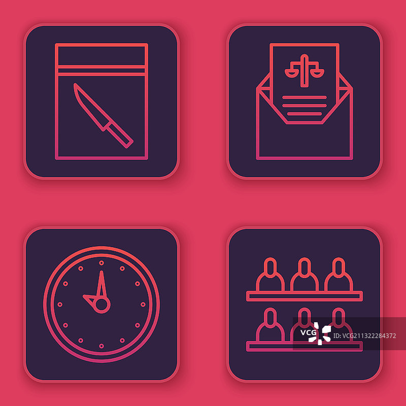 证据袋刀时钟传票banner图片素材