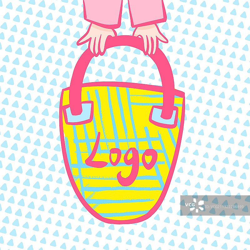 手拿着包包有背景图片素材