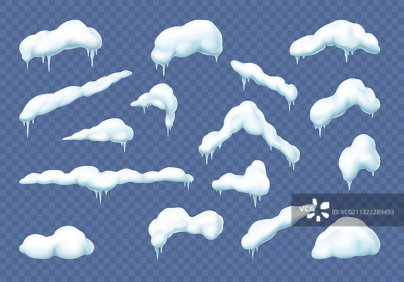 雪堆雪球雪帽合集图片素材