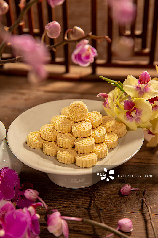 杏仁饼 中式点心图片素材