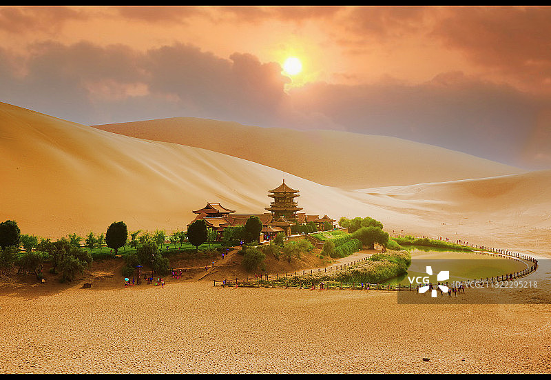 月牙泉图片素材