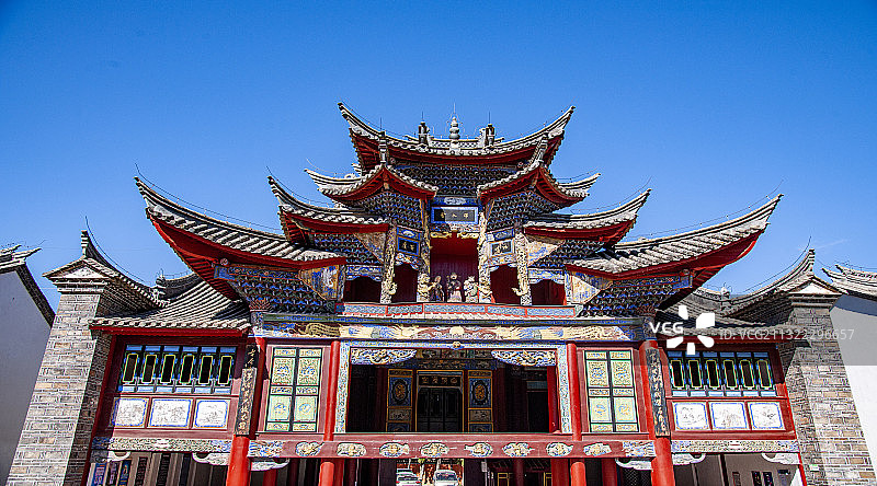 云南省曲靖市会泽县江西会馆戏楼图片素材