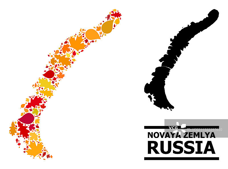 秋叶 - 新地岛马赛克地图图片素材