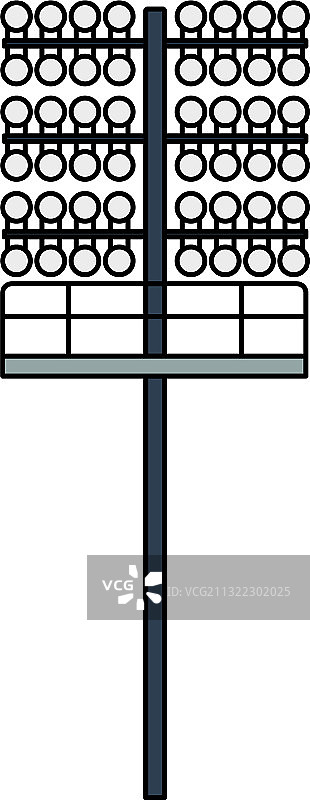 足球场照明灯塔图标图片素材
