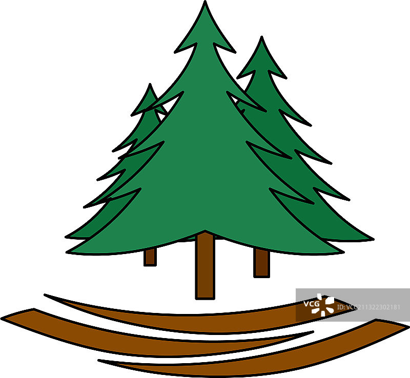 冷杉森林图标图片素材