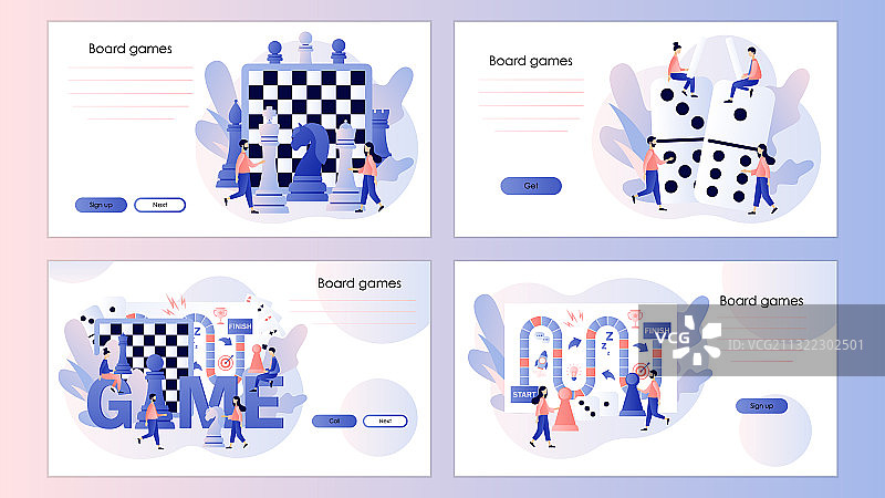 玩国际象棋的小人们棋盘游戏图片素材