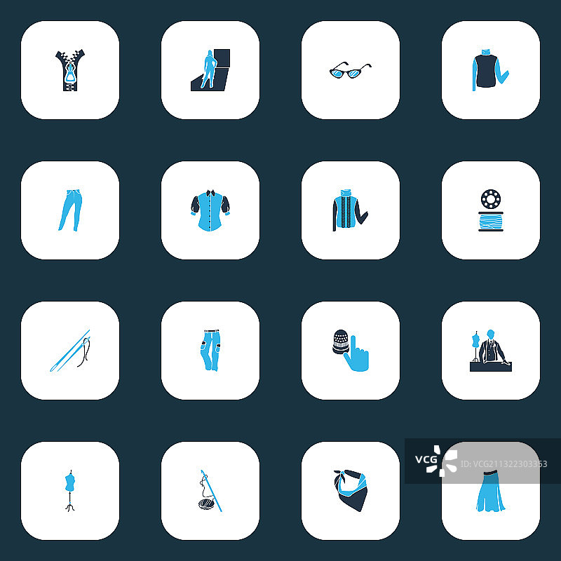 顶针猫眼彩色图标图片素材