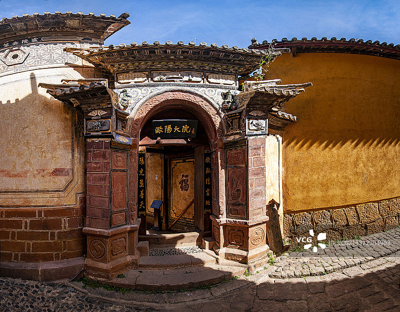 云南省大理白族自治州剑川县沙溪古镇欧阳大院图片素材