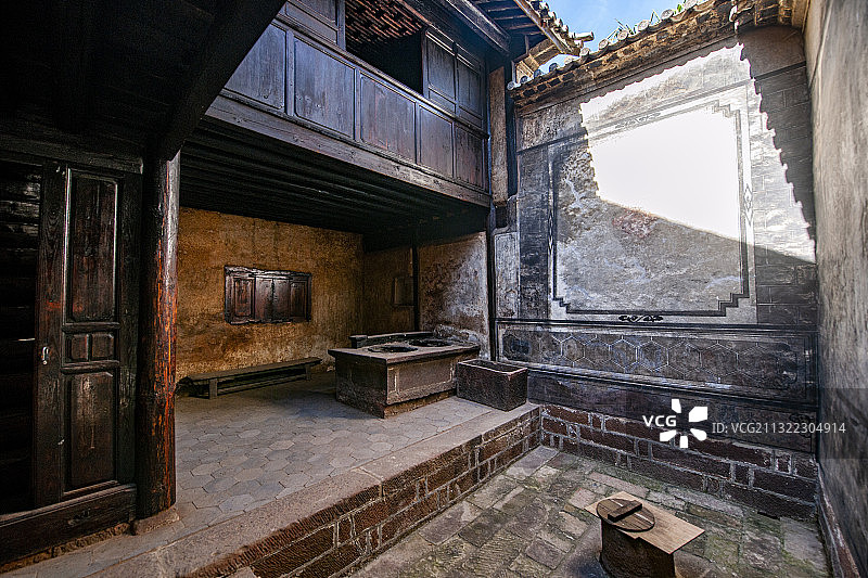 云南省大理白族自治州剑川县沙溪古镇欧阳大院图片素材